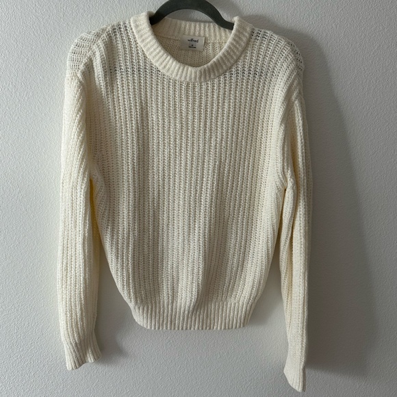 Aritzia Wilfred Cream Chenille Sweater - Picture 2 of 5